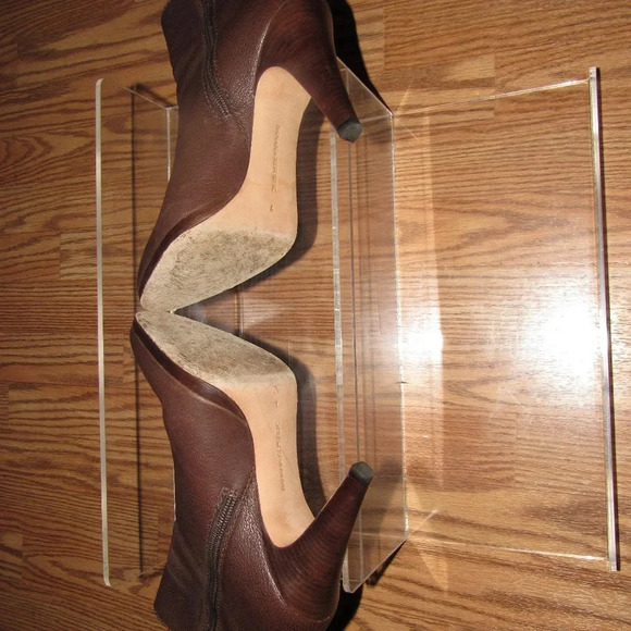 BANANA REPUBLIC Leather Ankle Heel Booties Boots 7 - Picture 5 of 6